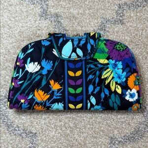 Vera Bradley Turn Lock Wallet Floral Daisy Navy Multicolor Wallet